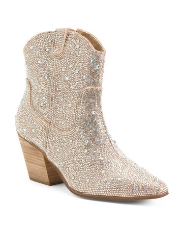 Bedazzled Western Booties | TJ Maxx