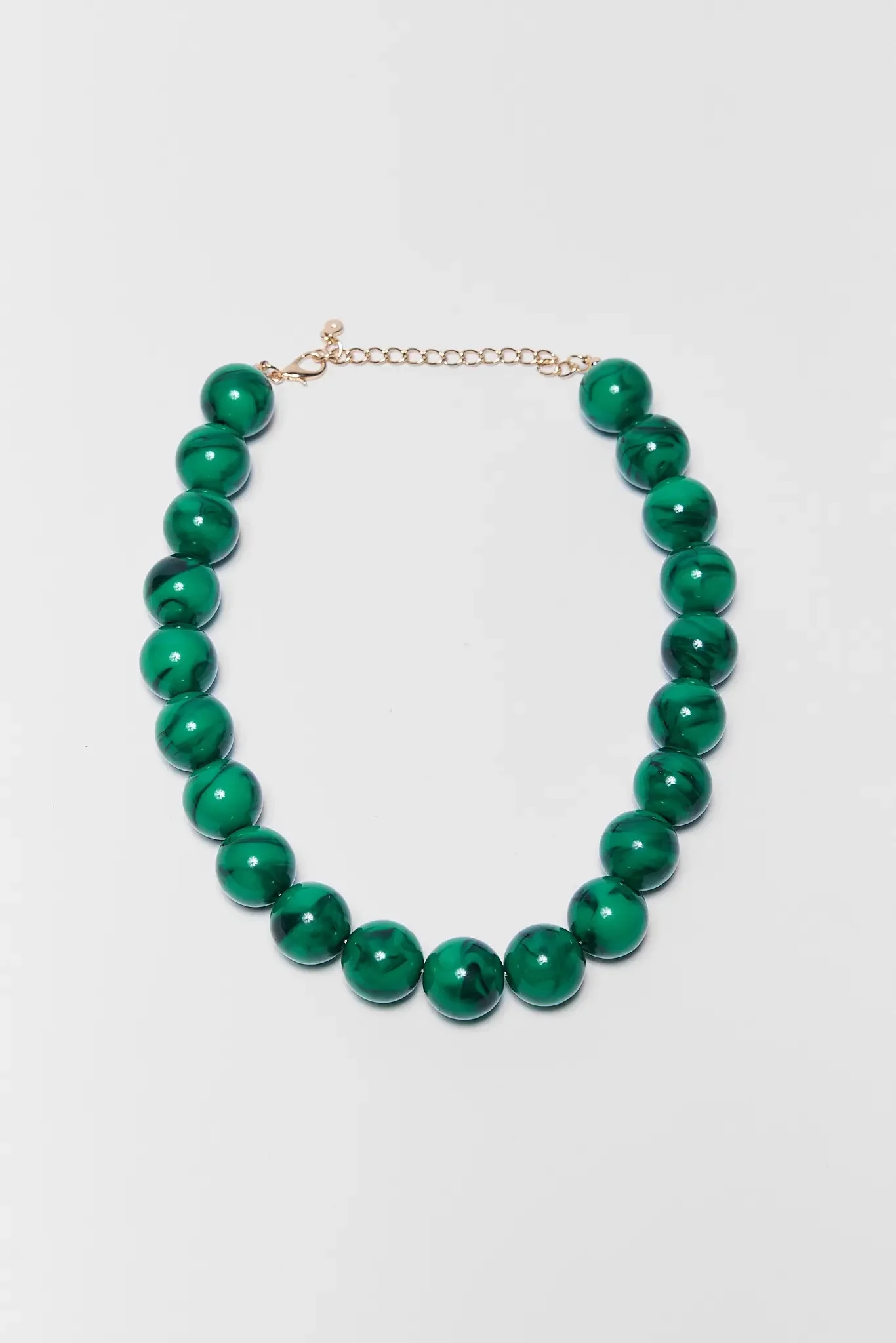 Green Chunky Beaded Necklace | Avara