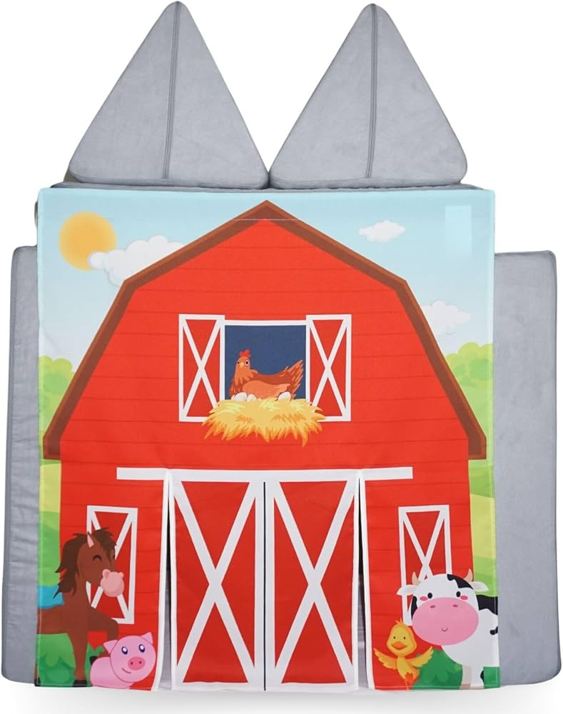 Couch Swag Play Panel for Childrens Foam Sofa Kids Couch (Barn) | Amazon (US)