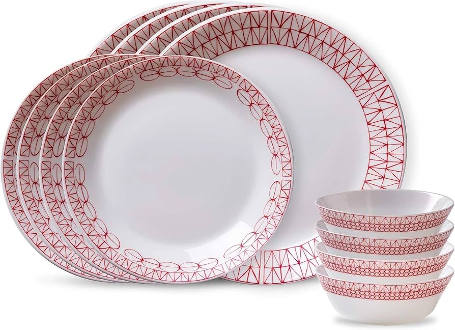 Corelle Everyday Expressions 12-Pc Dinnerware Set, Service for 4, Durable and Eco-Friendly, Highe... | Amazon (US)