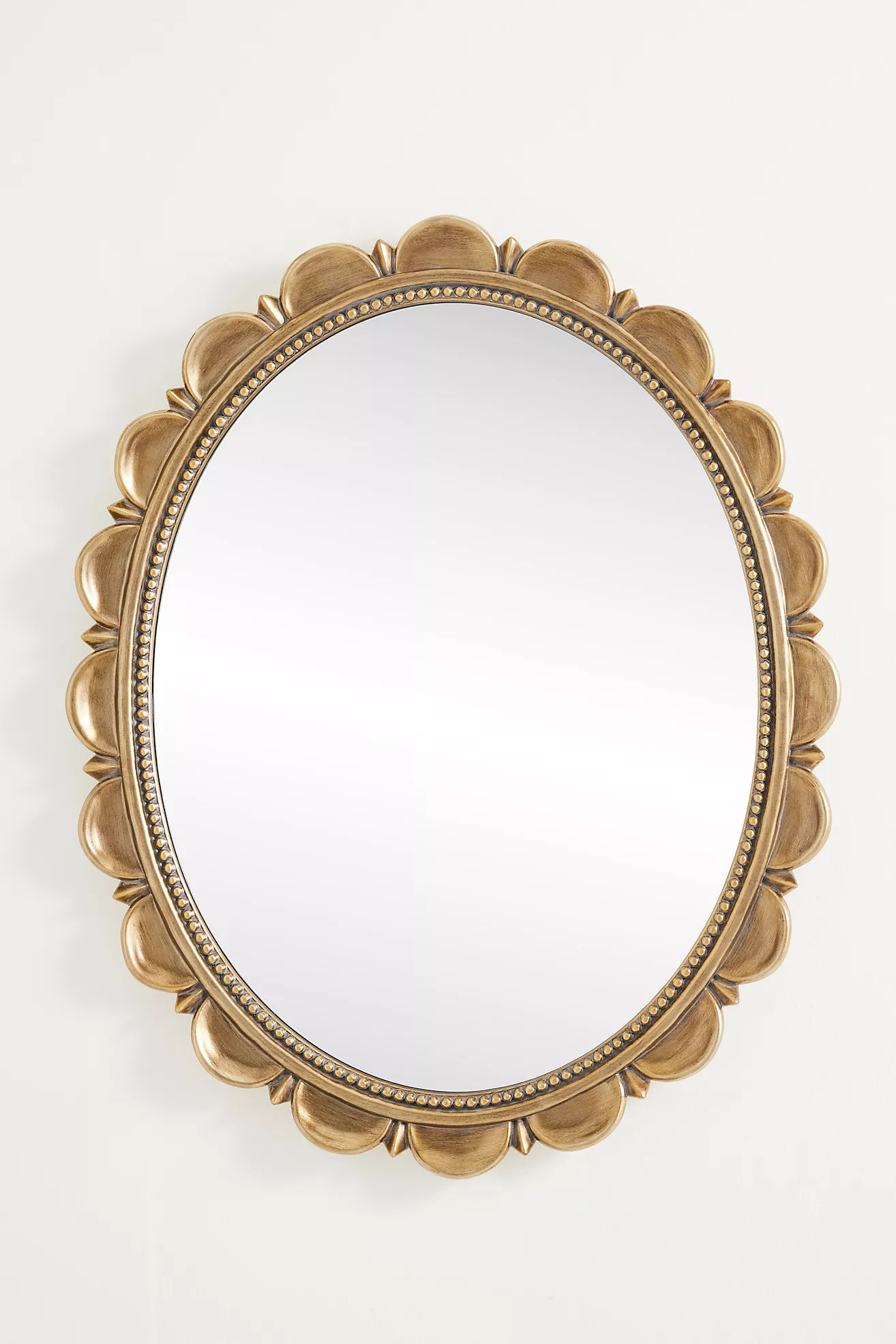 Louisa Scalloped Oval Wall Mirror | Anthropologie (US)