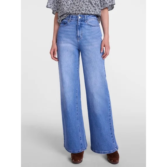 Scenario Women's Wide Leg Jeans, Sizes 0-20 | Walmart (US)