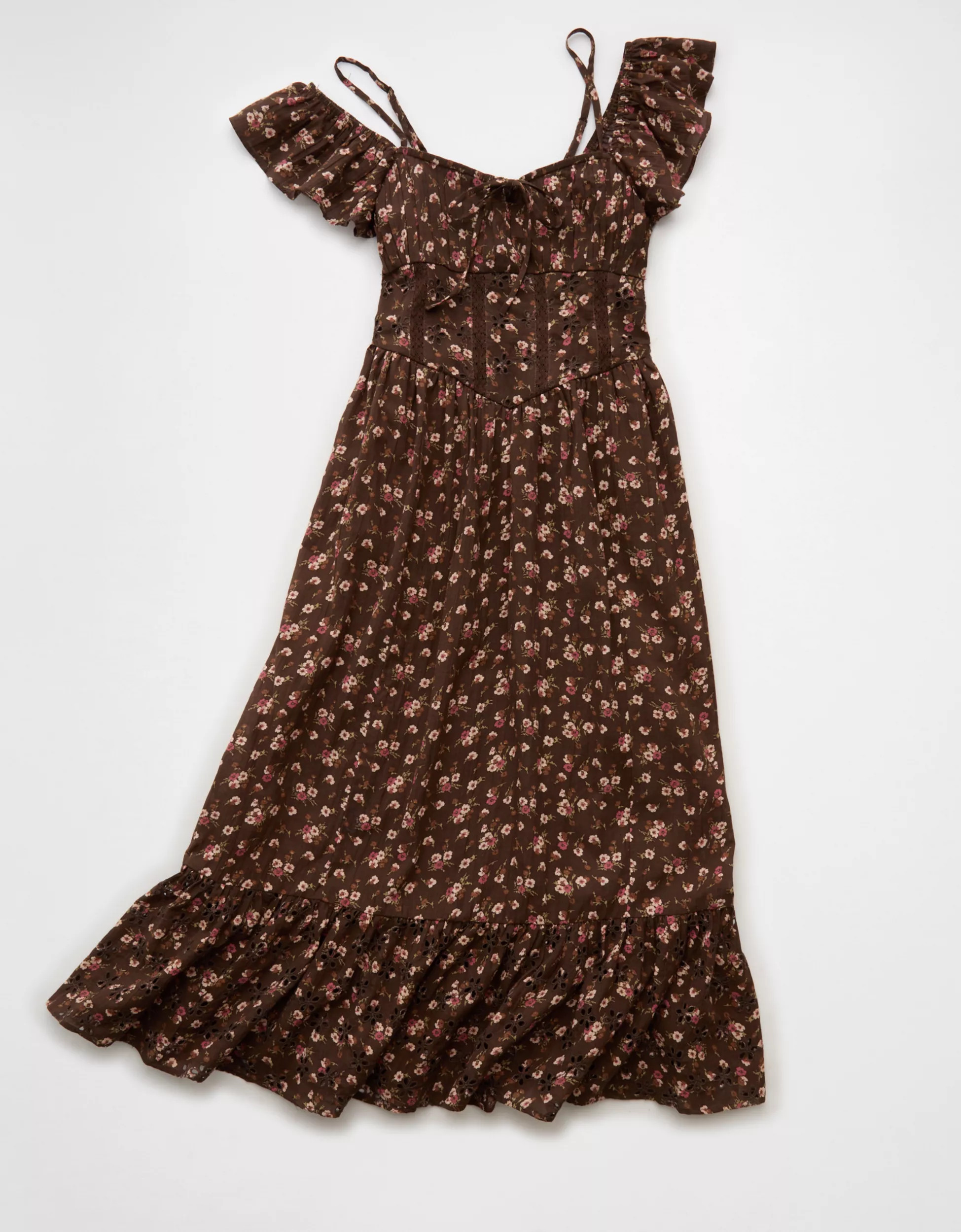 AE x Stagecoach Off-The-Shoulder Midi Dress | American Eagle Outfitters (US & CA)