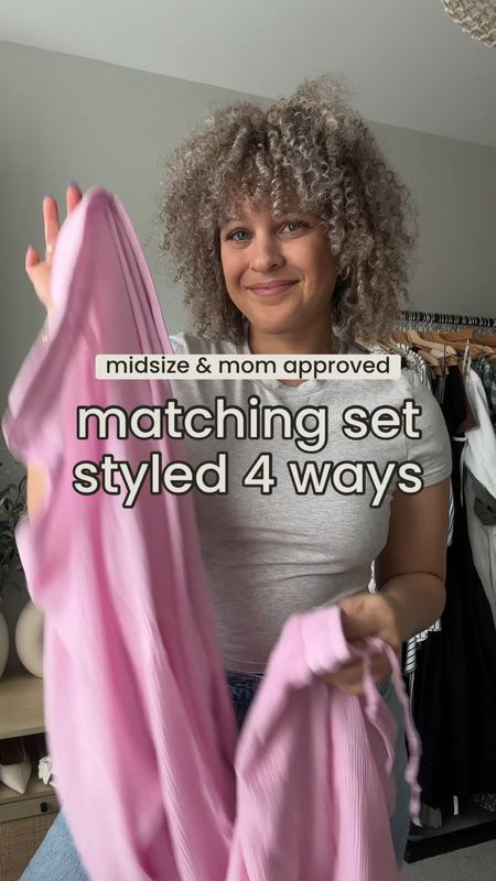 midsize style, mom style, amazon spring break outfits, amazon spring outfits, mom outfit ideas, midsize outfit ideas, size 10 style, matching set, amazon matching set 