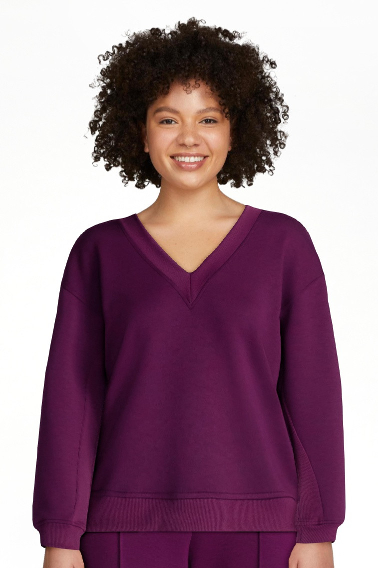 Scoop Women's and Women's Plus V-Neck Sweatshirt, Sizes XS-4X | Walmart (US)