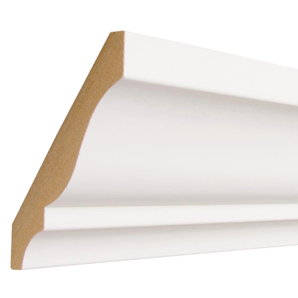 RELIABILT 3-5/8-in x 12-ft Primed MDF L 49 Crown Moulding in White | L 4912FBDPM | Lowe's