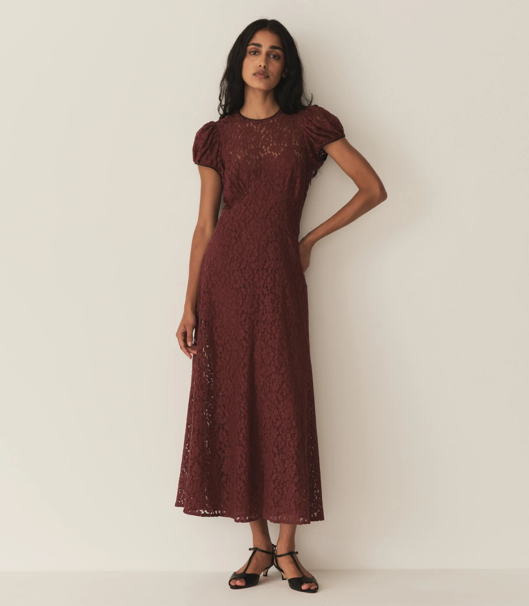 Katarina Dress - Black Cherry | DÔEN | DOEN