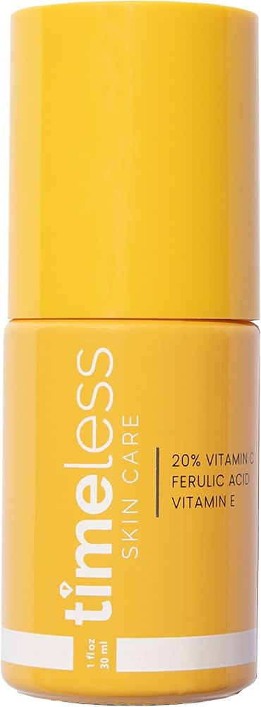 Timeless Skin Care Vitamin C Serum with Vitamin E & Ferulic Acid - Brightening Serum - for Oily &... | Amazon (US)