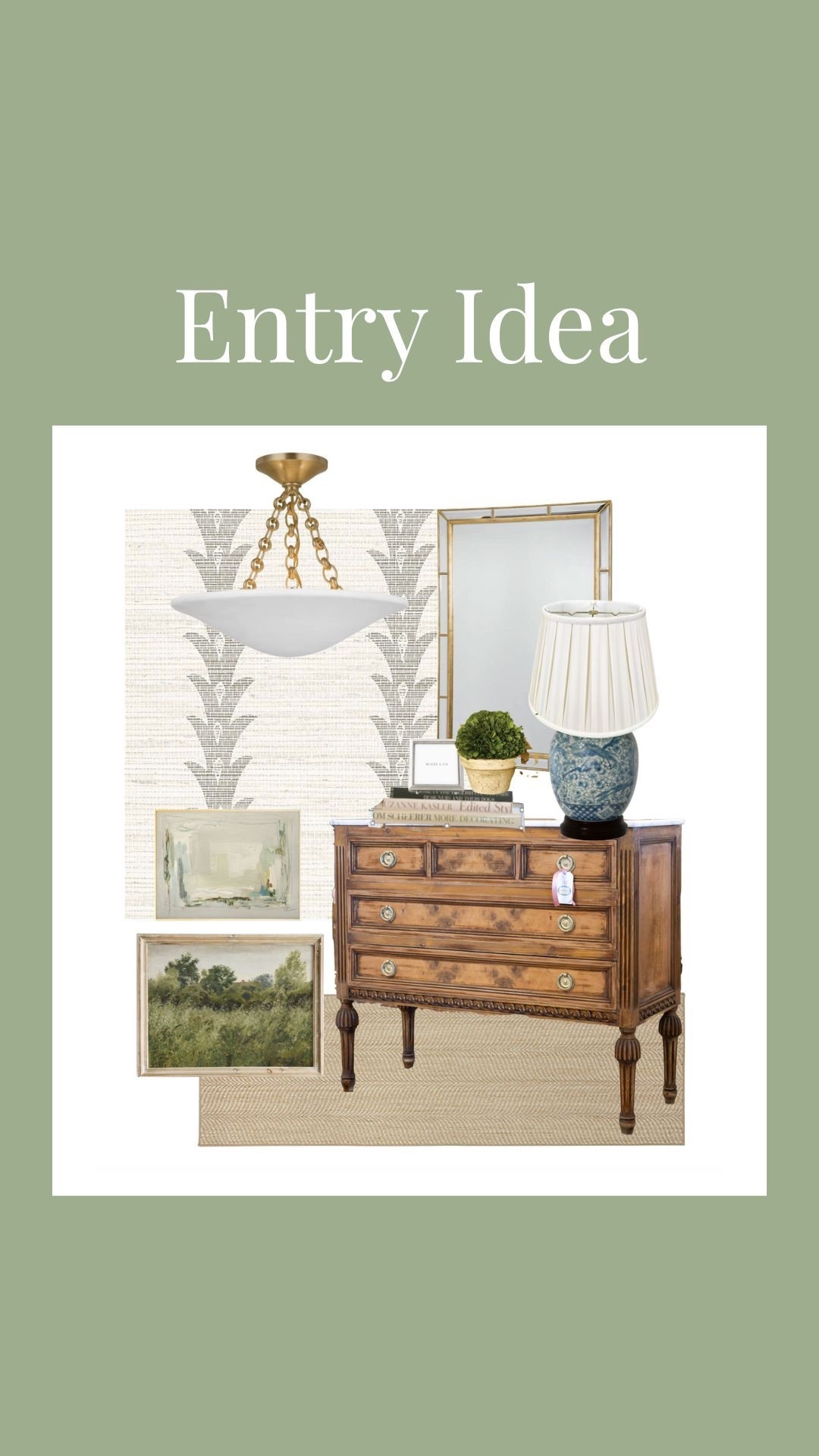 Today I thought it would be fun to share kind of what I am thinking for the entry in the new house! The entry has beautiful oak floors that we are going to match/carry through the whole house.  We plan to refinish them and have them stained a medium/dark color.  I put together an idea of what I am kind of thinking for decorating it as well! I linked everything I could on my LTK and similar options for the other items!

#LTKHome #LTKStyleTip