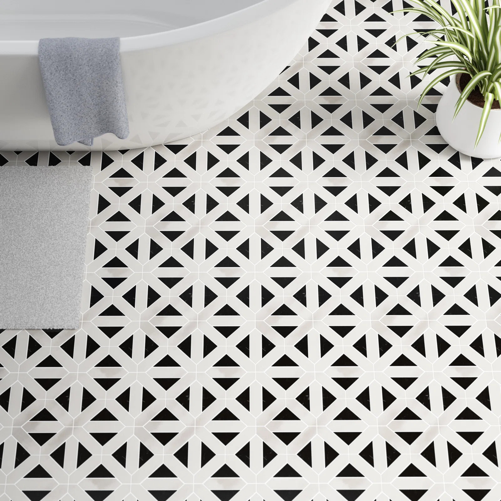 Retro Fretwork 12" x 12" Marble Mosaic Wall & Floor Tile | Wayfair North America