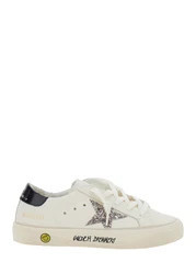 Golden Goose Glittered Star Patch Sneaker — White | Italist Inc.