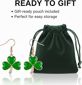 St Patricks Day Earrings for Women,Shamrock Clover Green Earrings Saint Patricks Day Decorations ... | Amazon (US)