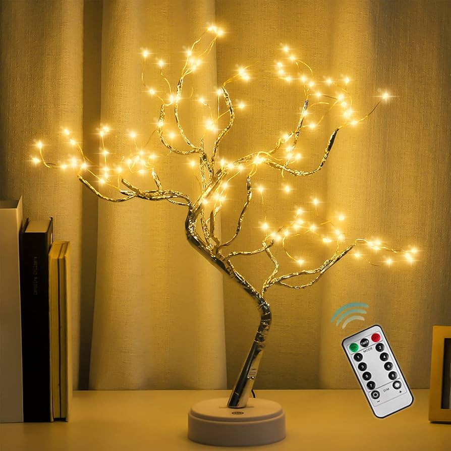 108 LED Sparkly Fairy Spirit Tree Lamp Remote Control, DIY Artificial Tree Lamp, 8 Modes USB/Batt... | Amazon (US)