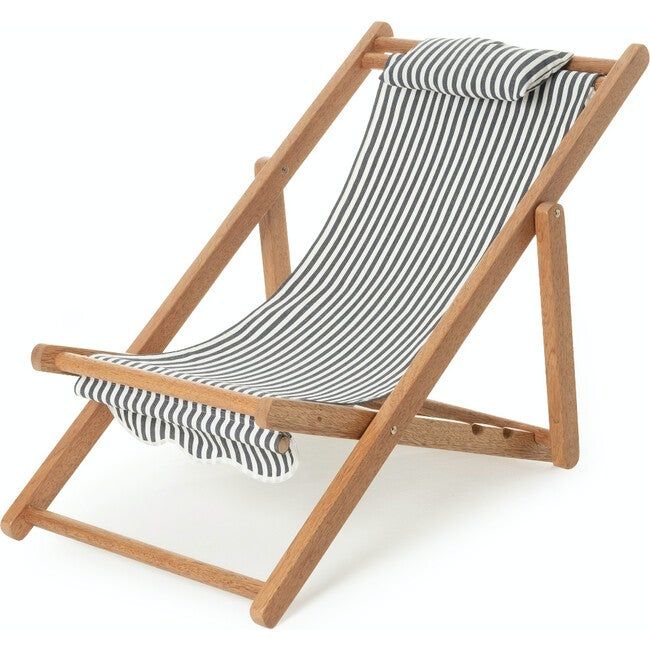 Business & Pleasure Co. | Mini Sling Chair, Lauren's Navy Blue Stripe | Maisonette | Maisonette