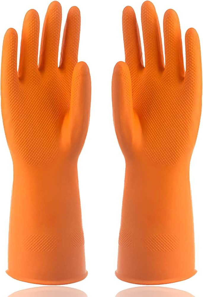 Sibba 1 Pairs Rubber Gloves Dishwashing Kitchen Dish Clean Wash Household Dishwasher Heavy Duty B... | Amazon (US)