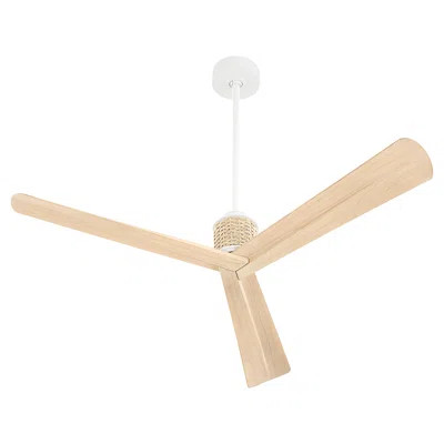 Kona Ceiling Fan | Studio White | Oak | Wayfair North America