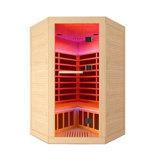 Hemlock 2-Person Far Infrared Sauna with 9-Heating Panels, Key Control, Bluetooth Audio, and LED Lighting | The Home Depot