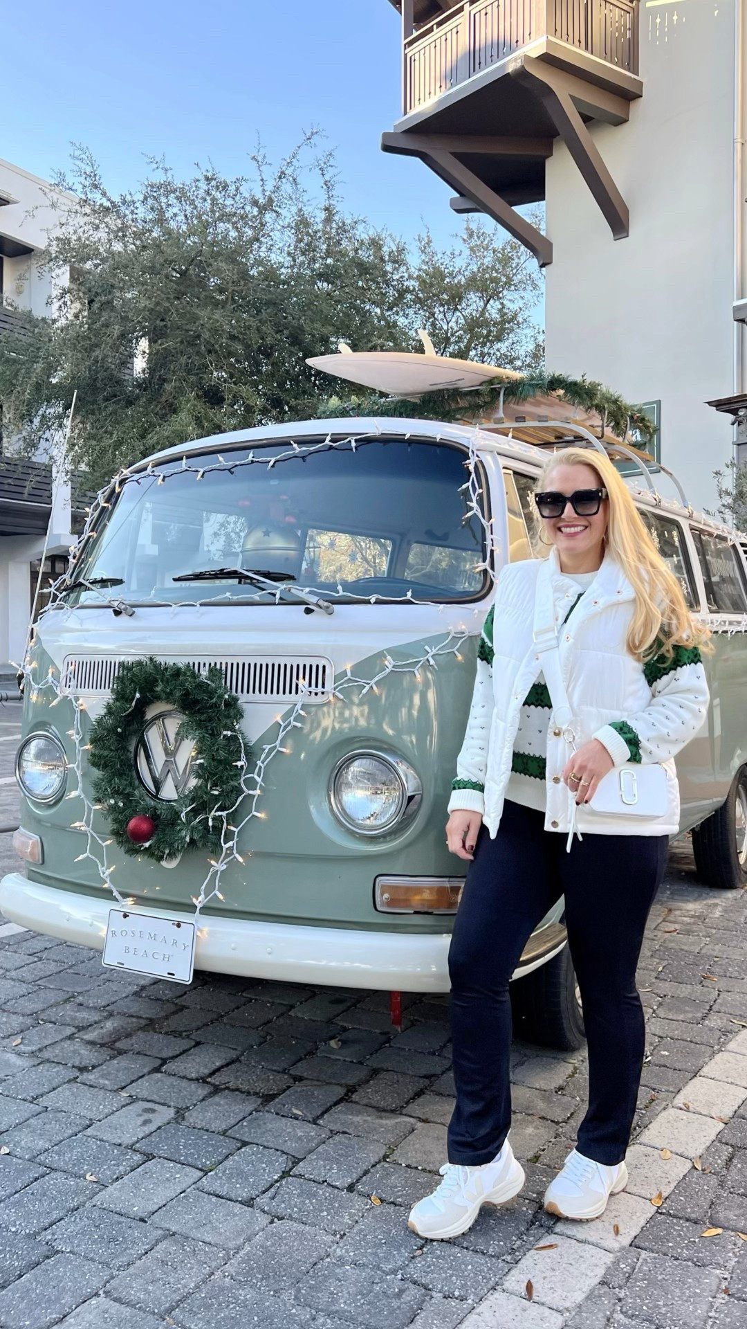 🎄CASUAL TRAVEL OUTFIT: Love visiting Rosemary Beach, Florida in the fall and winter!

🍫When we’re visiting, we always stop by my favorite candy store to get a sweet treat! Kilwins @kilwinsrosemarybeach has all the CHOCOLATE as you can see.

🚘Even the vehicles are festive around here.😂🤣

👚SWEATER & PUFFER VEST: @amazonfashion
👖LEGGINGS: @lululemon
👟SNEAKERS: @veja
👜CROSSBODY BAG: @marcjacobs


Holiday sweater size medium 
Puffer Vest large
Lululemon leggings size 12
Veja sneakers size 9

👉🏼Follow my shop @jtstjtst11 on the @shop.LTK app to shop this post and get my exclusive app-only content!

#liketkit 
@shop.ltk


#rosemarybeach #rosemarybeachfl #30a #30alife #rosemarybeachflorida #emeraldcoast #kilwins #floridalife #floridablogger #tampabloggers #stpetebloggers #street2beachstyle #amazonfashion #amazon #amazonfinds #founditonamazon #traveloutfits #winterfashion #lululemon #lululemonleggings #veja #vejasneakers #marcjacobs #marcjacobsbag #LTK @jtstjtst11


#LTKSeasonal #LTKFindsUnder100 #LTKOver40 #LTKWorkwear #LTKActive #LTKSaleAlert #LTKFindsUnder50 #LTKGiftGuide #LTKHoliday #LTKMidsize #LTKTravel #LTKgrwm #LTKootd #LTKvlog