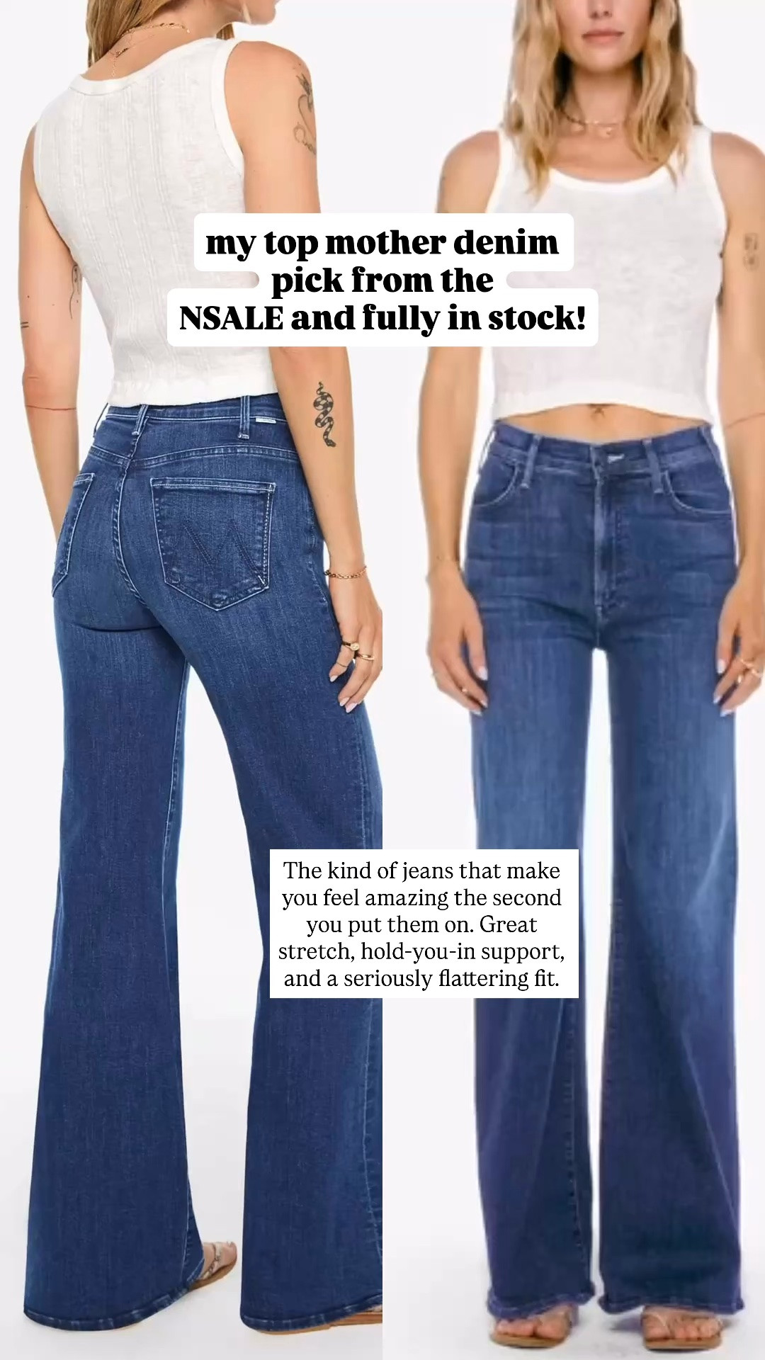 The kind of jeans that make you feel amazing the second you put them on. Great stretch, hold-you-in support, and a seriously flattering fit. Fit tts