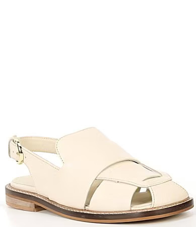 Free People Libby Fisher Flat Leather Fisherman Sandals - 11 | Dillard's