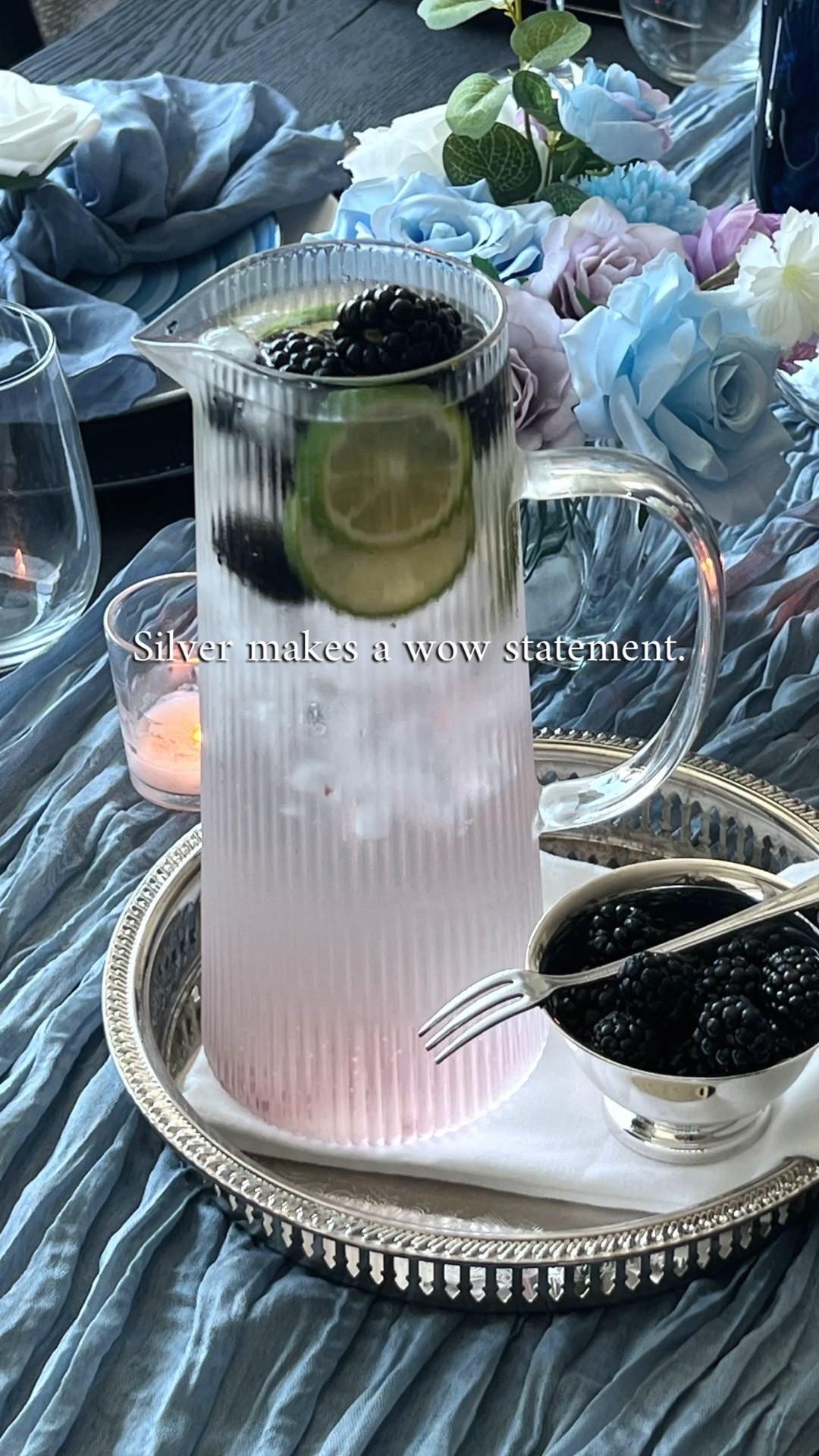 A few silver accents layered into a tablescape instantly create a collected, elevated look with light, texture, and contrast. Silver tray centerpiece, silver serveware, vintage silver decor, Revere bowl, silver bowl styling, polished silver accents, table layering ideas, elegant tablescape details, candlelight reflections, glass and silver mix, hosting decor essentials, dining table styling, modern hostess aesthetic, neutral tablescape decor, elevated entertaining at home

#LTKHome #LTKSeasonal