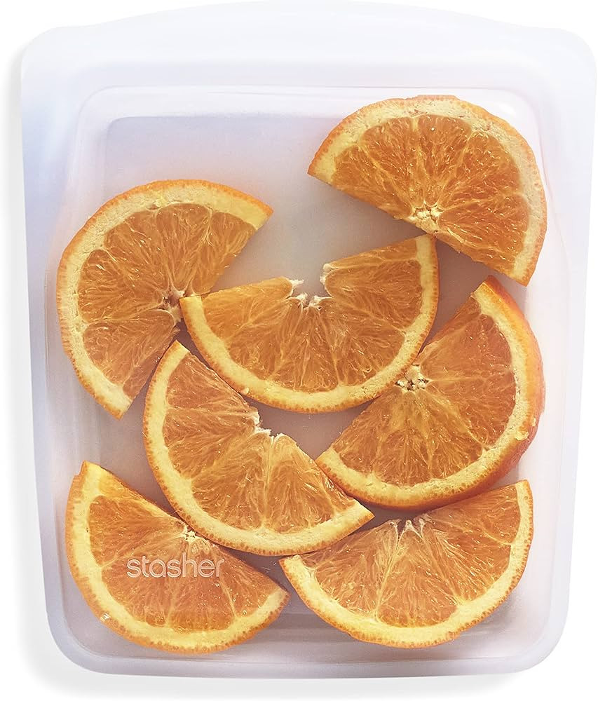 Stasher Reusable Silicone Storage Bag, Food Storage Container, Microwave and Dishwasher Safe, Lea... | Amazon (US)
