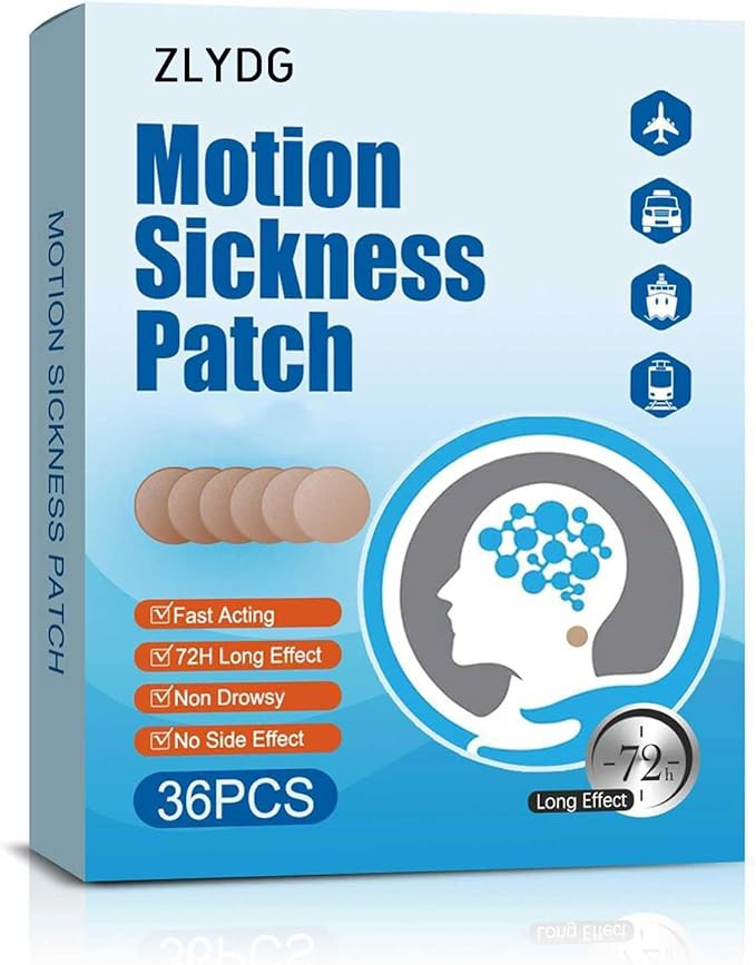 Motion Sickness Patch, 36 PCS Sea Sickness Patch for Cruise,Dizziness Resulted from Travel of Car... | Amazon (US)