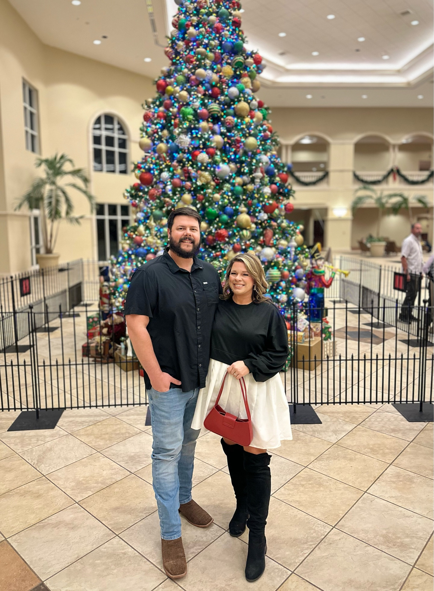 The perfect easy holiday winter dress for a growing baby bump. It runs oversized so it accommodates all sizes and shapes.

#LTKSeasonal #LTKHoliday #LTKBump