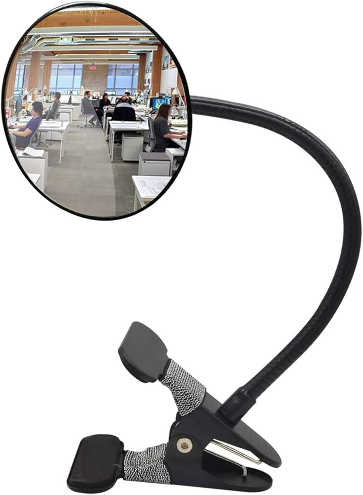 Ampper Glass Clip On Rear View Cubicle Mirror, Flexible Convex Security Mirror for Personal Safet... | Amazon (US)