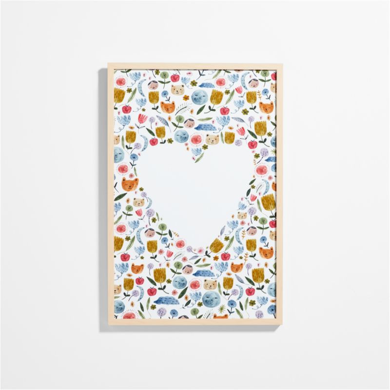 Heart Large Framed Wall Art Print | Crate & Kids | Crate & Barrel