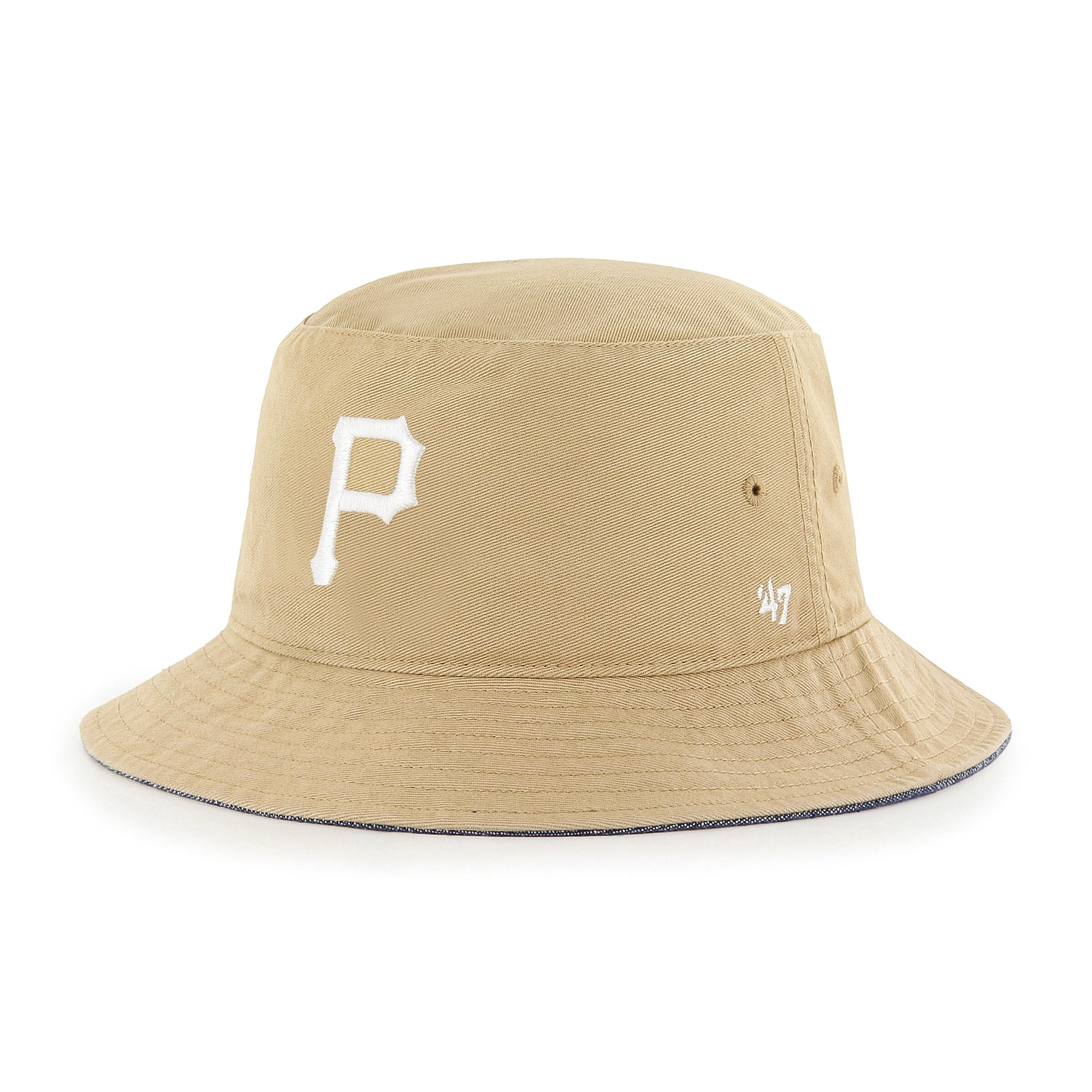 Pittsburgh Pirates '47 Chambray Ballpark Bucket Hat - Khaki | Fanatics