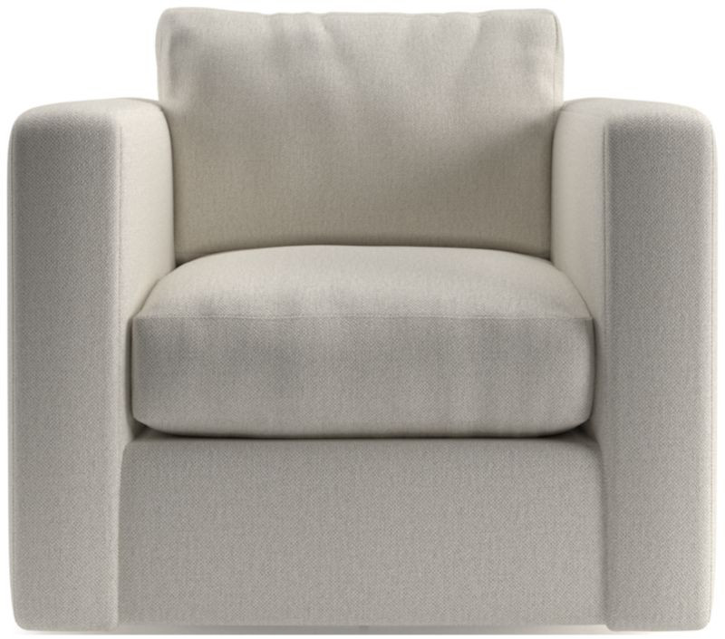 Aris Track-Arm Swivel Chair | Crate & Barrel | Crate & Barrel