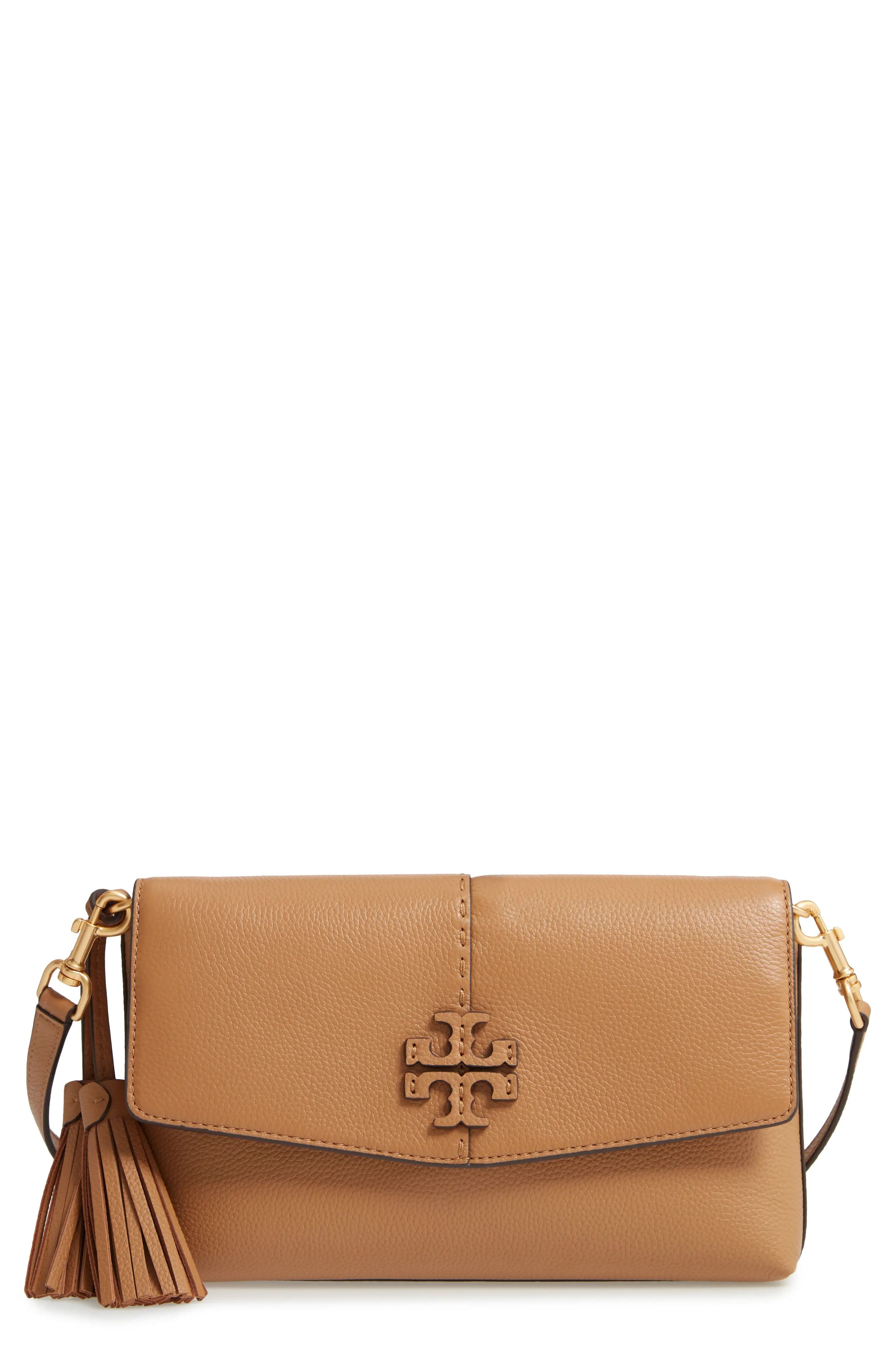 Tory Burch Mcgraw Leather Crossbody Bag - Brown | Nordstrom