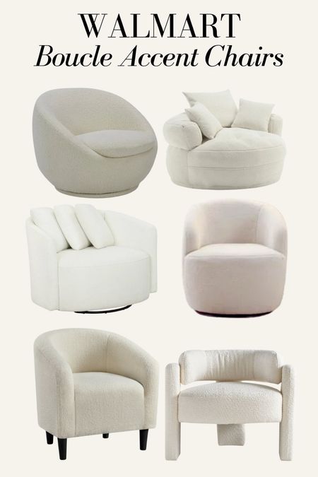 Walmart boucle chairs in stock! Boucle chair, white accent chair

#LTKsalealert #LTKstyletip #LTKhome