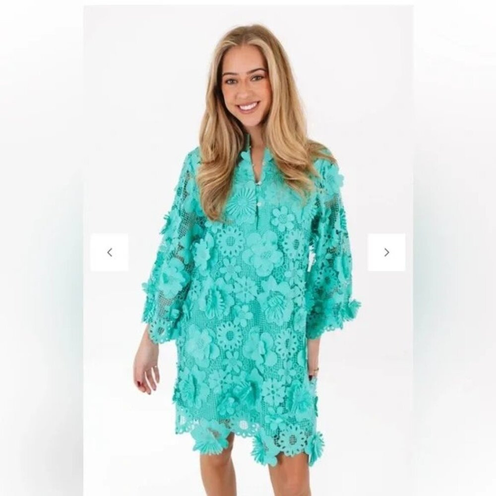 NWT! J.Marie Dress ONLY $59! Retail $168! Seraphina Floral 3D Lace Sz XS Blue | Poshmark