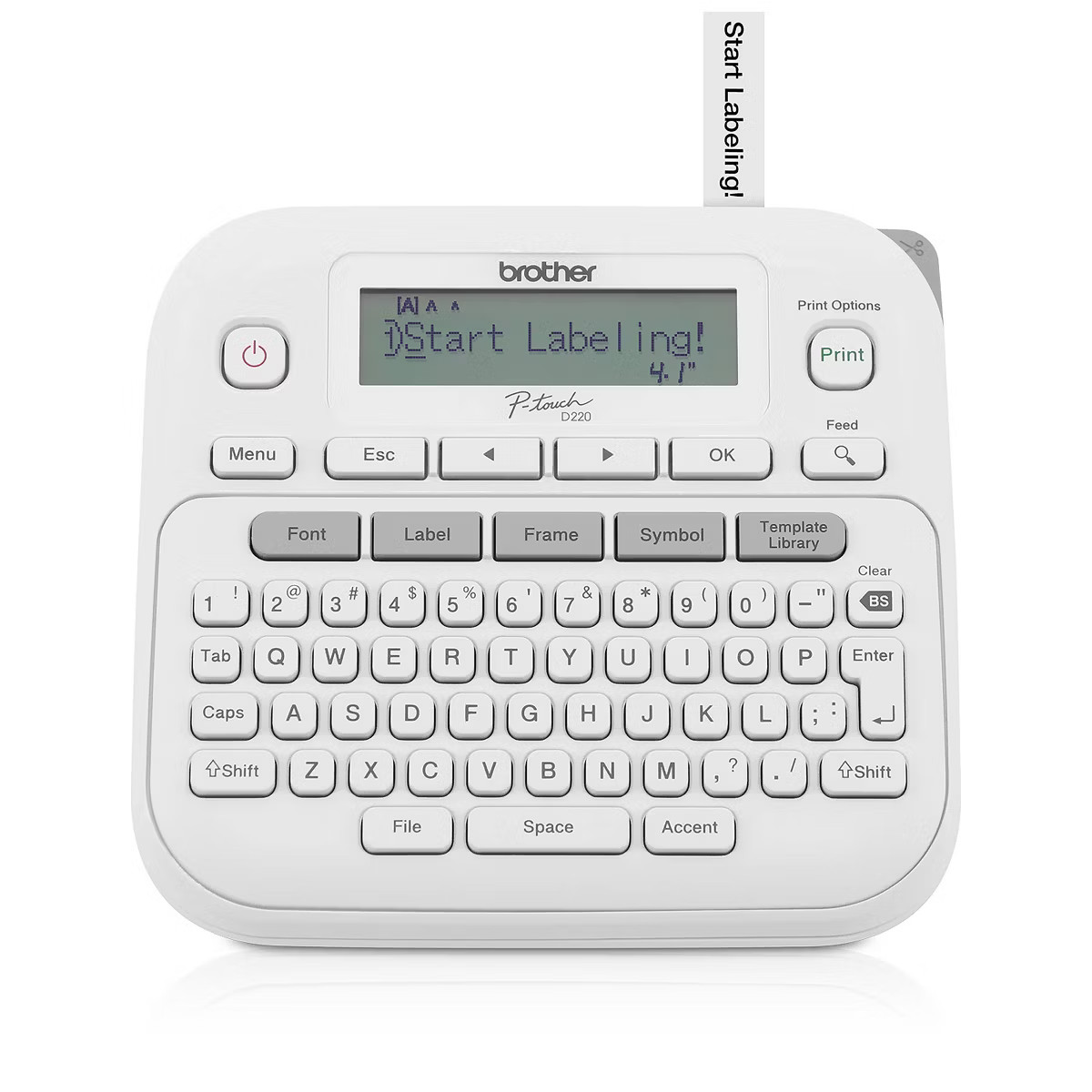 Brother P-Touch PT-D220 Desktop Label Maker: Mobile Printer, LCD Display, White, Compatible with ... | Target
