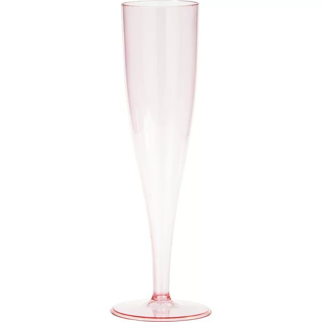 Way to Celebrate Pink Plastic Champagne Glasses 4 Ct, 5 Ounces | Walmart (US)