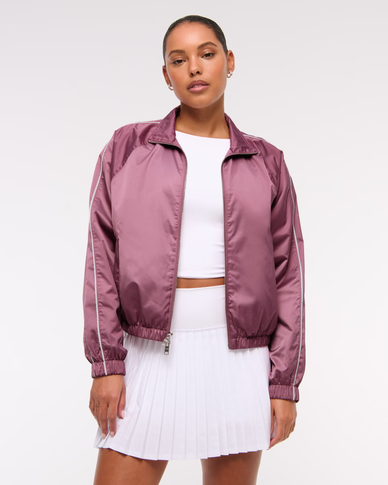 New!Active by AbercrombieYPB Active Satin Track Jacket | Abercrombie & Fitch (US)