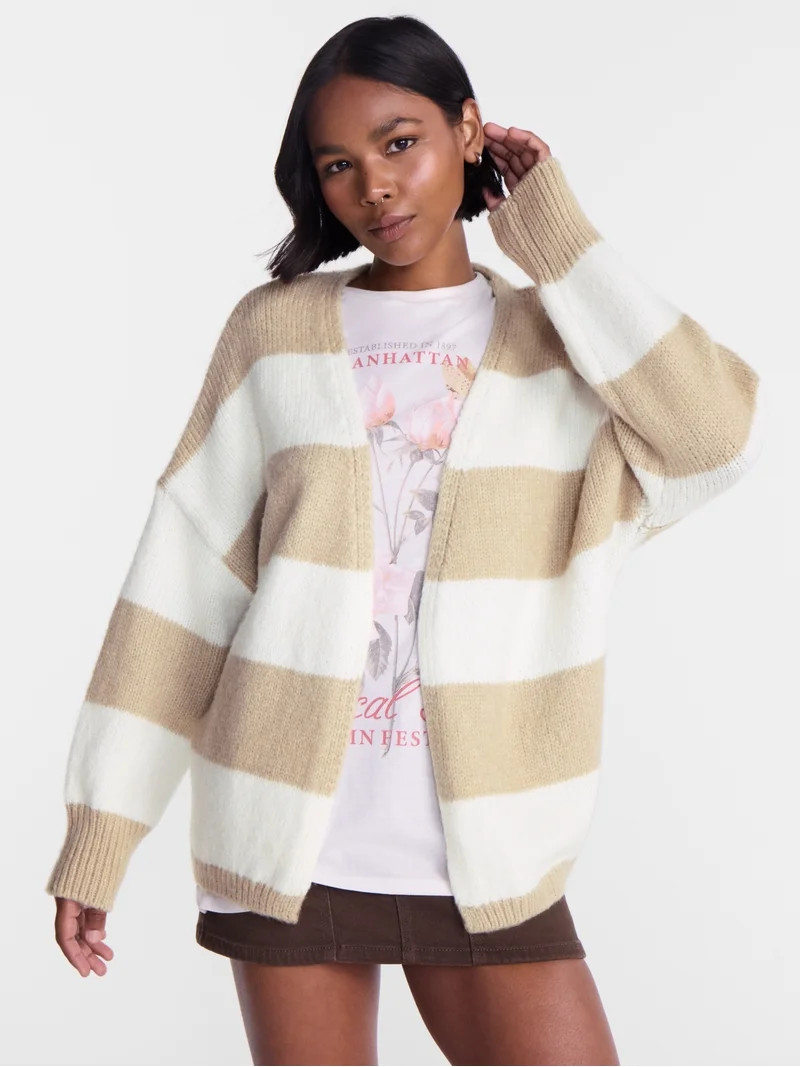 No Boundaries Women's Open Front Cardigan, Women's XXS-4X | Walmart (US)