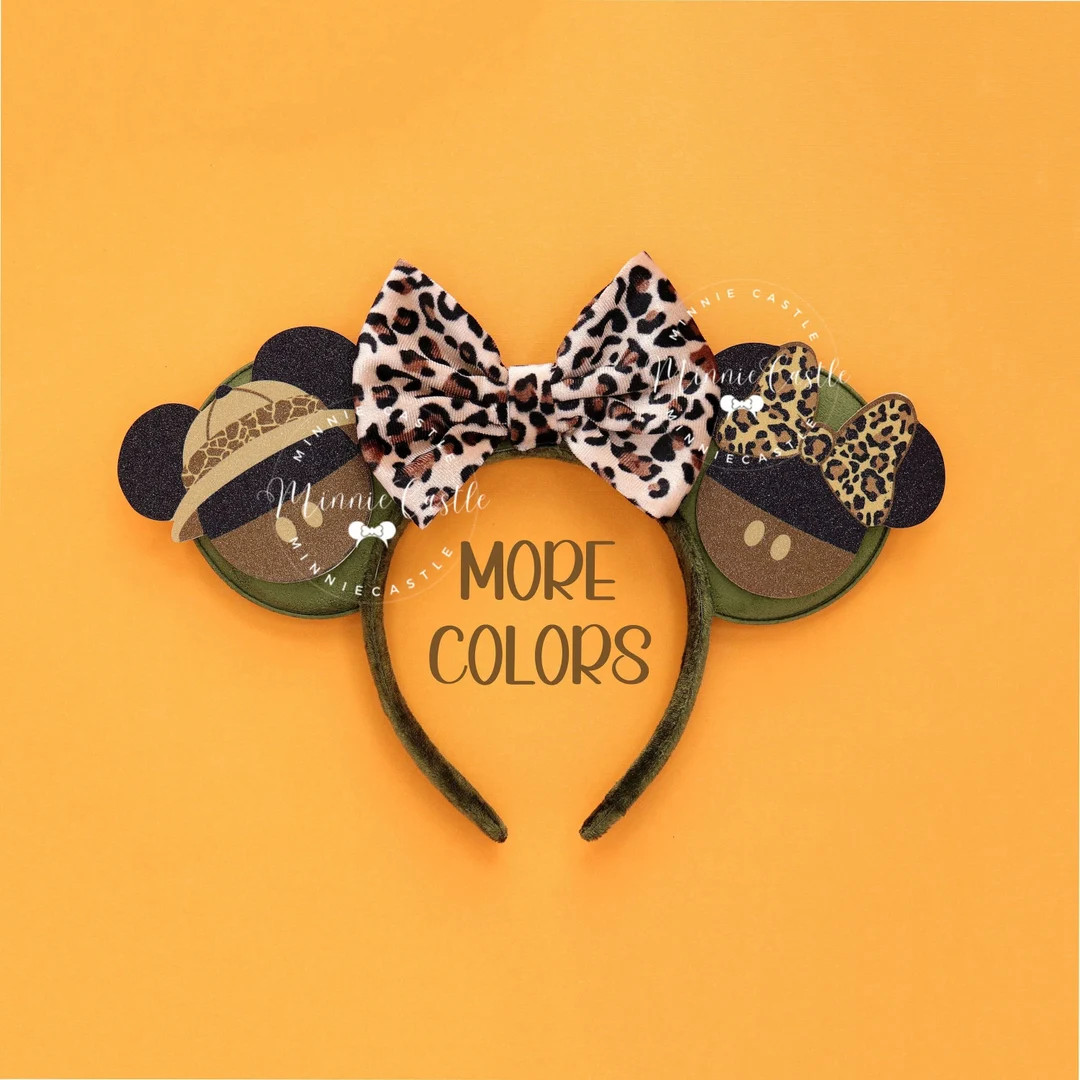 Safari Mouse Ears, Animal Print Mickey Ears, Cheetah Minnie Ear, Animal Kingdom Headband for Adul... | Etsy (US)