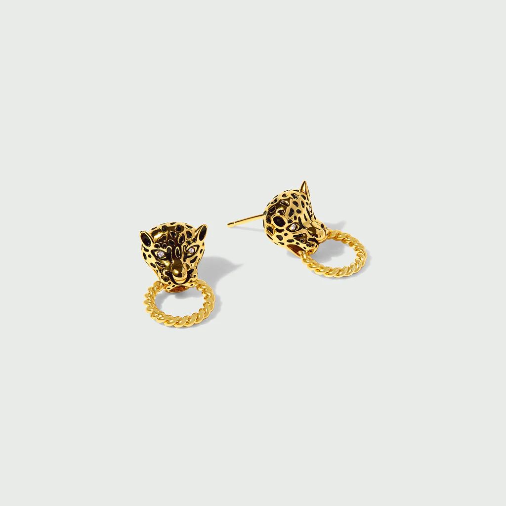 Leopard Doorknocker Earrings | Orelia