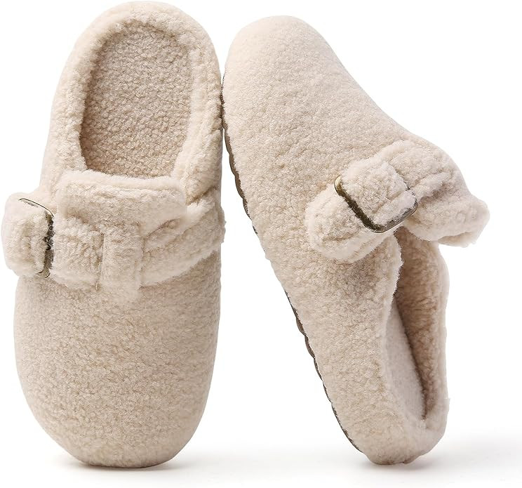Tilocow Clogs for Women Casual Slippers Fuzzy Memory Foam Soft Shoes Ladies Slip On House Footwea... | Amazon (US)