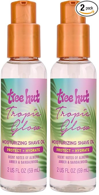 Tree Hut Mini Tropic Glow Moisturizing Shave Oil, 2 fl oz, Gel-to-Oil Formula, Ultra Hydrating Ba... | Amazon (US)