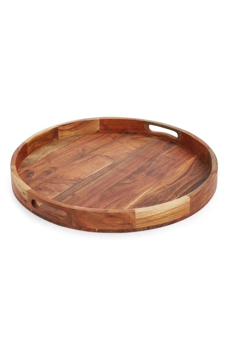 Nordstrom at Home Large Round Acacia Wood Serving Tray | Nordstrom | Nordstrom