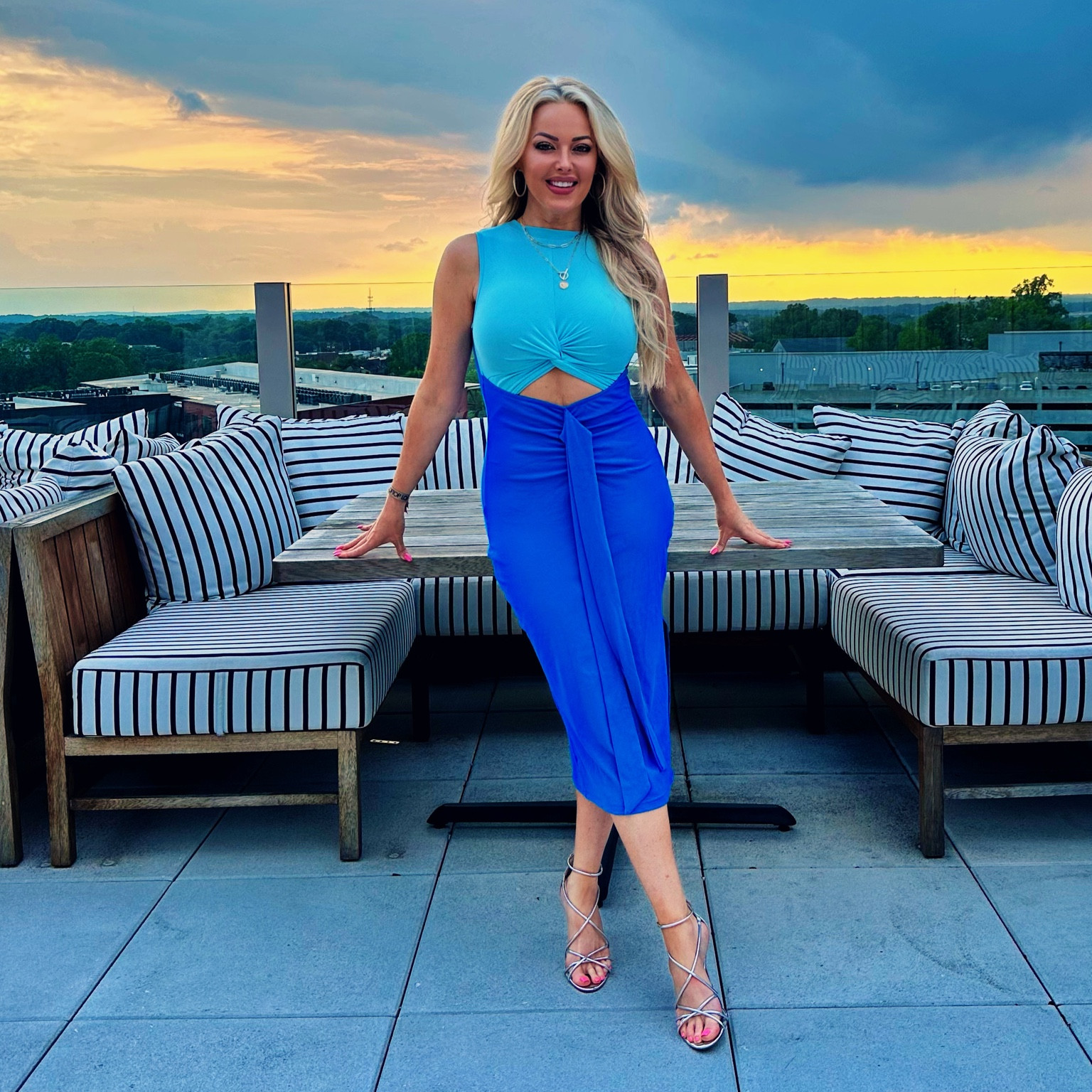 Perfect dress for the beach or pool party. Summer Knit Sleeveless Crosscriss Cutout and Ruched 🦋 Super comfy and flattering  

#LTKwedding #LTKFind #LTKunder50