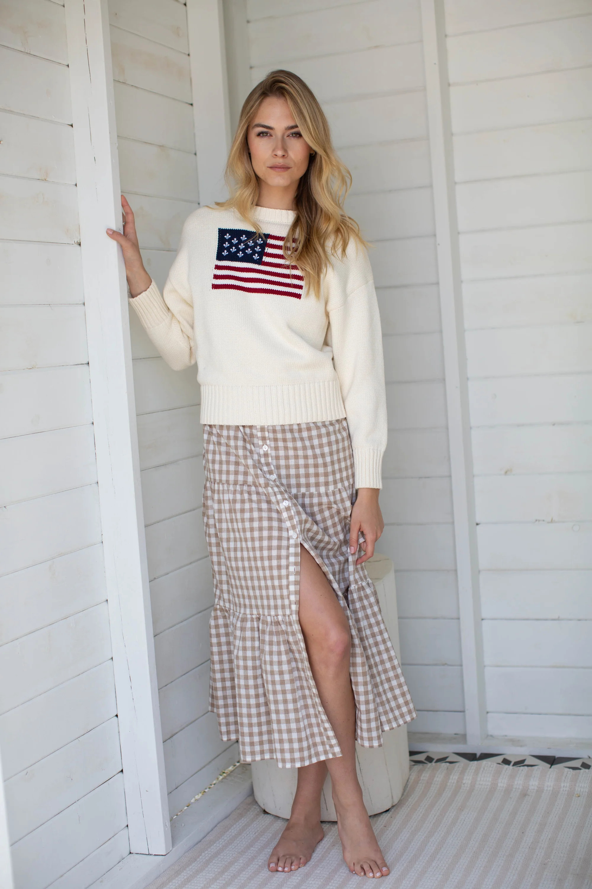 Siesta Dress - Dune Gingham | Marea