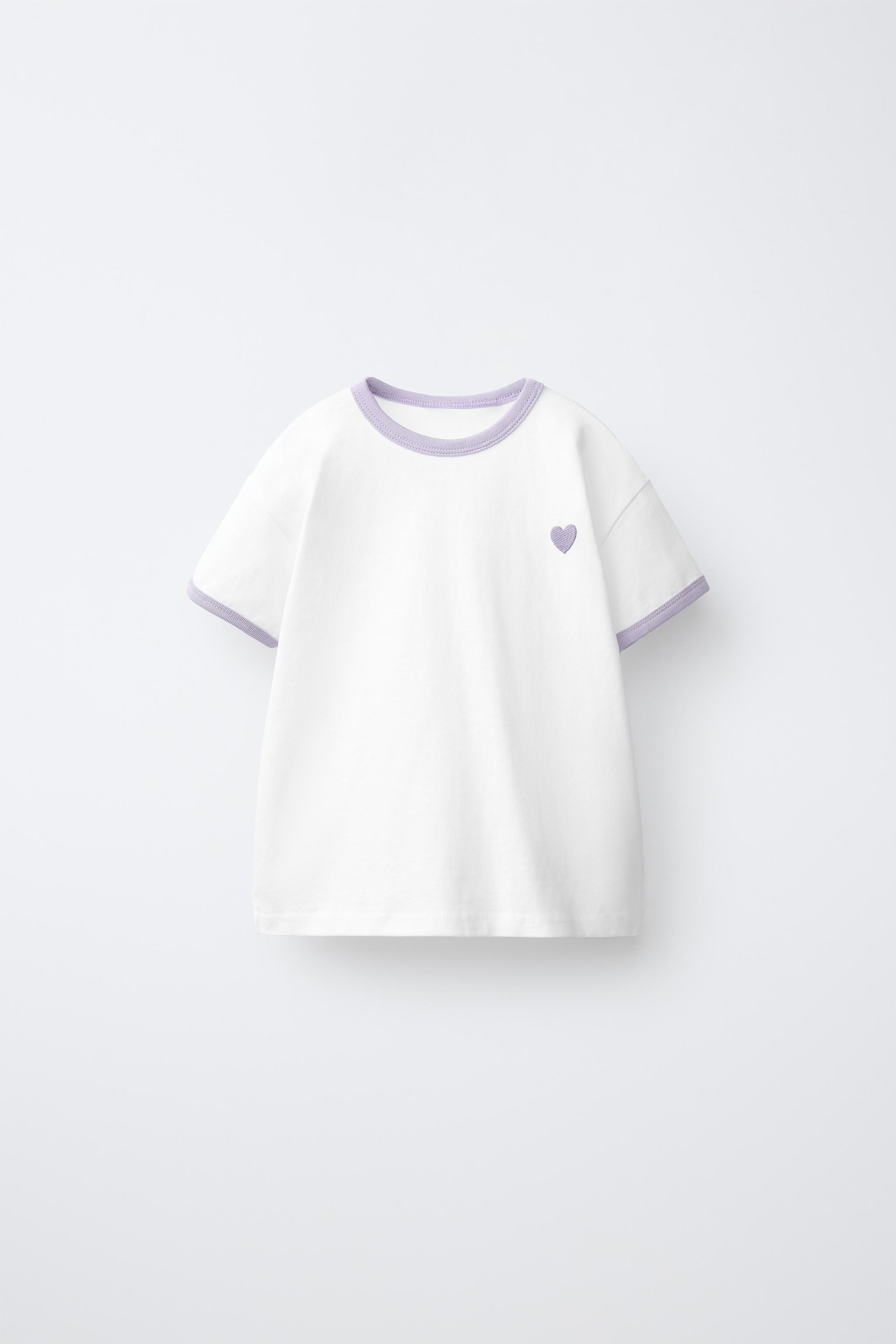 EMBROIDERED CONTRAST T-SHIRT | Zara US