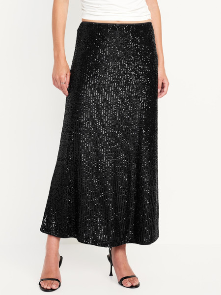 High-Waisted Sequin Maxi Skirt | Old Navy (US)