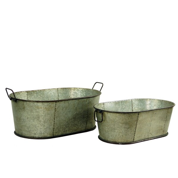 Metal Planters (Set of 2) | Bed Bath & Beyond