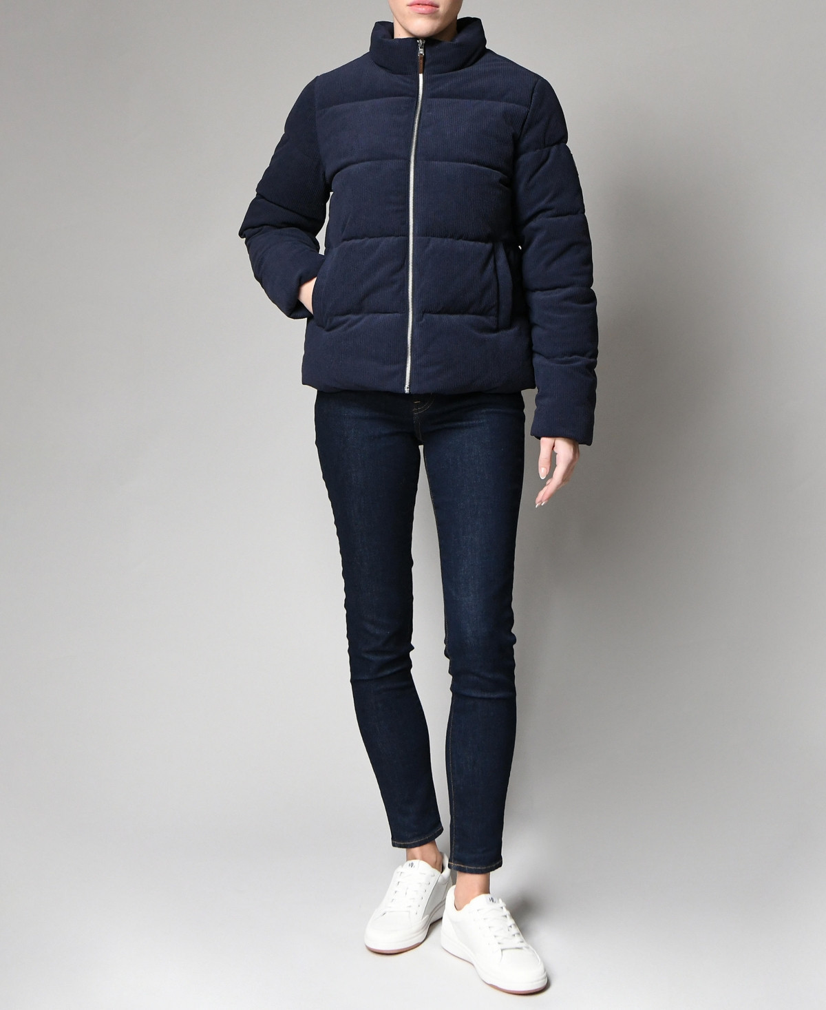 Lauren Ralph Lauren Women's Cord Puffer Jacket - DK Navy | Macy's